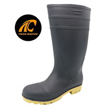 2025 New Construction PVC Safety Rain Boots with Steel Toe Steel Mid-plate