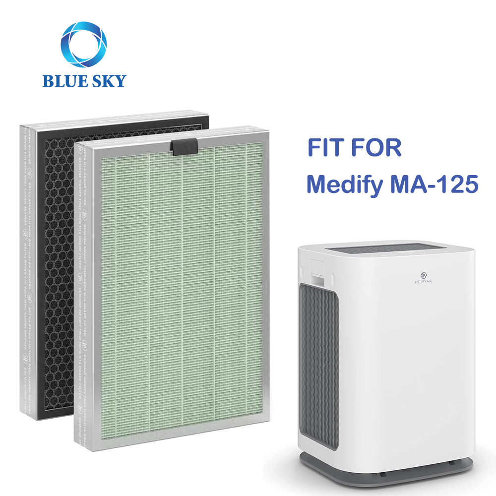 新到货活性炭真 HEPA H13 面板过滤器 MA-125R 更换 Medify MA-125 空气净化器零件
