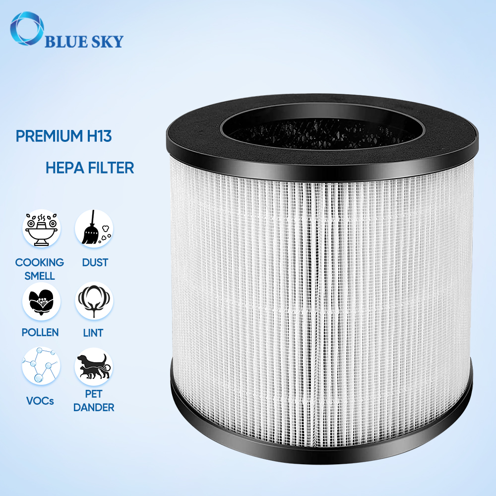 Juego de filtros HEPA de carbón activado de grado H13 3 en 1 MA-14 para pieza de purificador de aire Medify MA-14-W