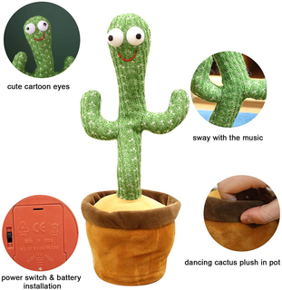 Plant Talking Toy Music Simulation Plush Doll Dancing Cactus Plush Toy