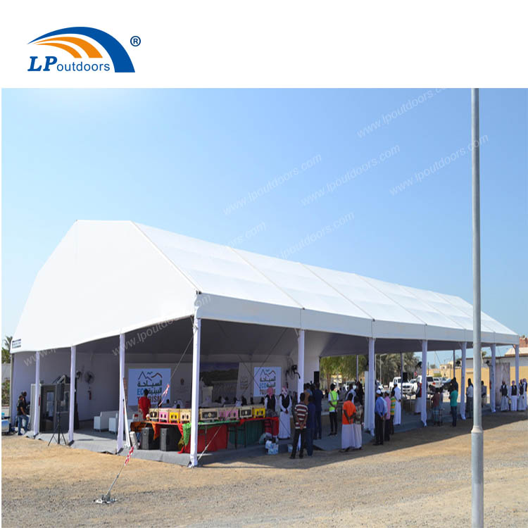 20x30米多边形帐篷临时织物建筑用于存储贸易展览