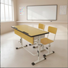 Modern Design School Furniture Double Student Table and Chair Adjustable Children Wood 2 Seats Desk and Chairs