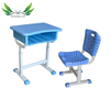 Adjustable Height High Quality Plastic Classroom Furniture Single Student Wooden Desk Chair