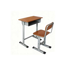 Factory Wholesale School Furniture Single Student Desk And Chair with Adjustable Height
