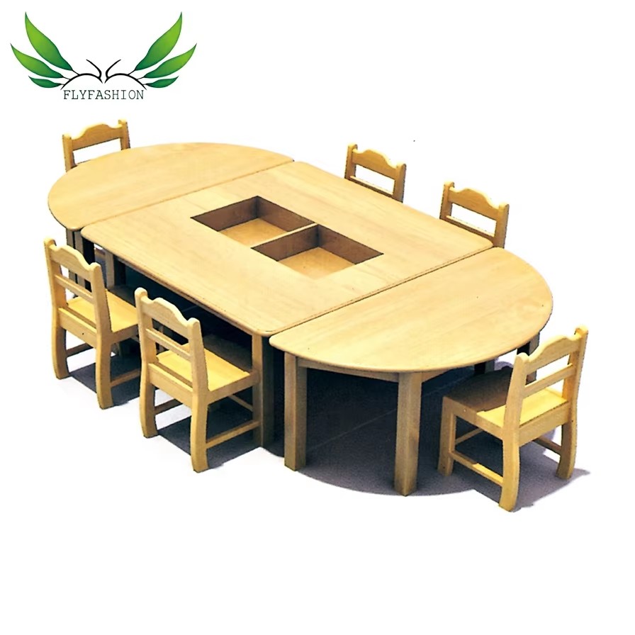 High Quality School Furniture Children's Round Table and Chair School Set Kid Furniture Pre School Furniture