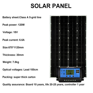 Sistema de montaje solar Panel solar 120W 