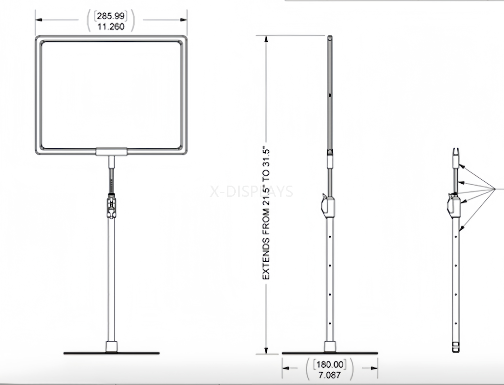Telescopic Plastic Sign Frame