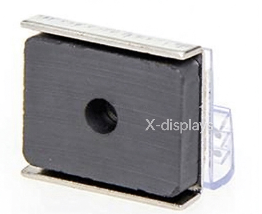 Magnetic Sign Holder With Flush Sign Gripper 7/8W x 3/4H SG-C37M