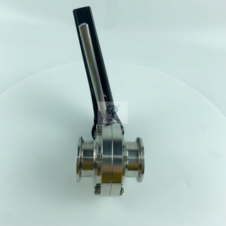 Клапан-бабочка с ручным зажимом TC64MM SMS с пластиковой ручкой в ​​виде утконоса