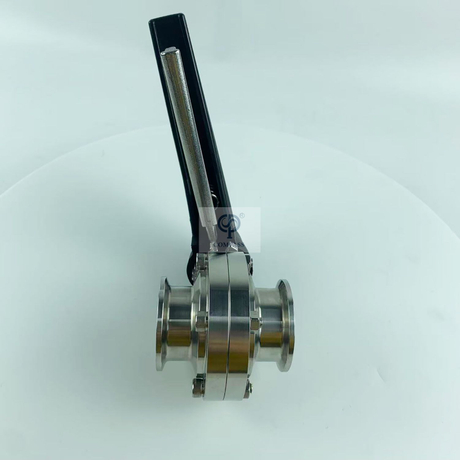 Клапан-бабочка с ручным зажимом TC64MM SMS с пластиковой ручкой в ​​виде утконоса