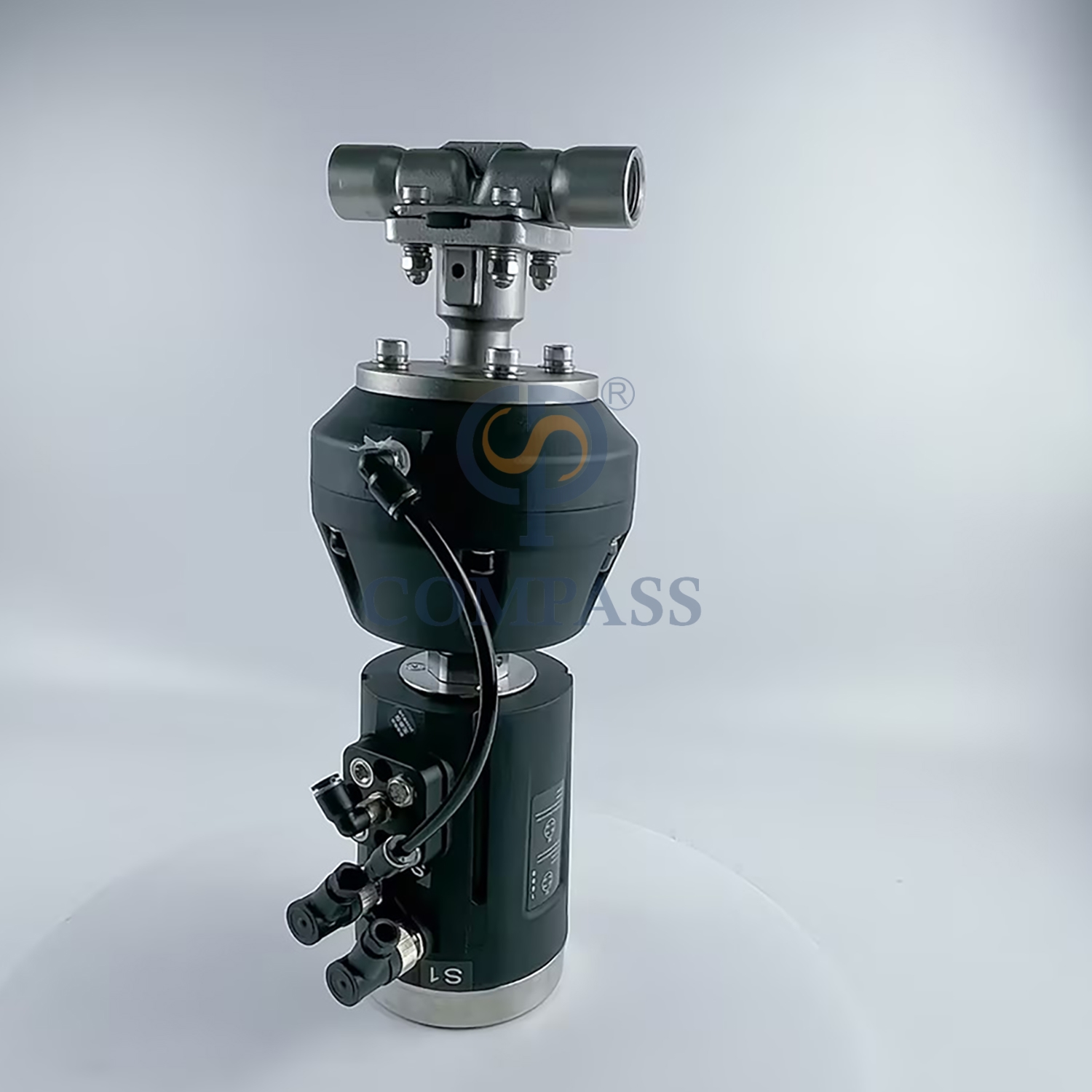 Санитарный пластиковый пневматический прямой мембранный клапан с резьбой NPT 1/2 дюйма из нержавеющей стали SS316L с управляющей головкой, разделенной мембраной из PTFE и EPDM