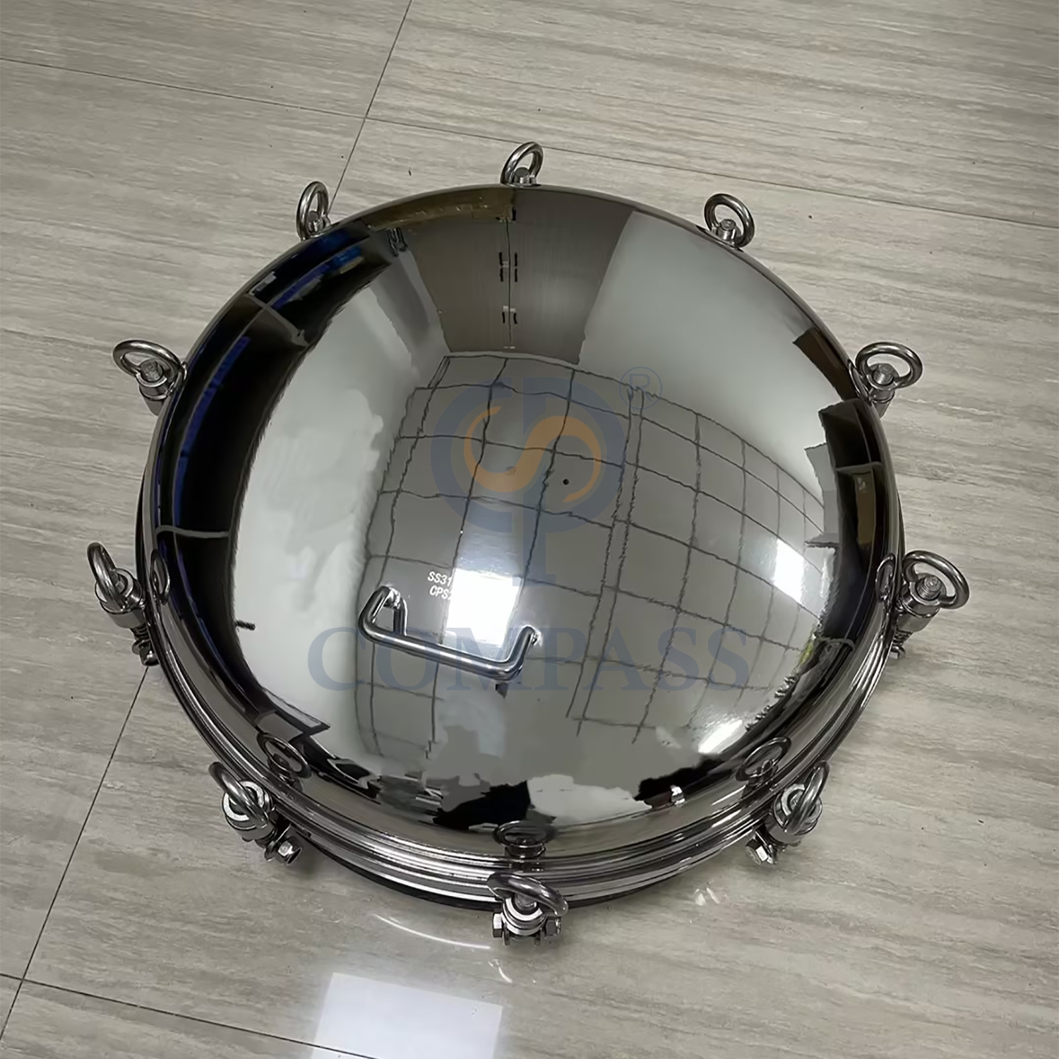 SS316L DN600 Санитарная крышка люка из нержавеющей стали Гигиеническое зеркало Полировка Наружные круглые люки резервуара под давлением с уплотнением из EPDM