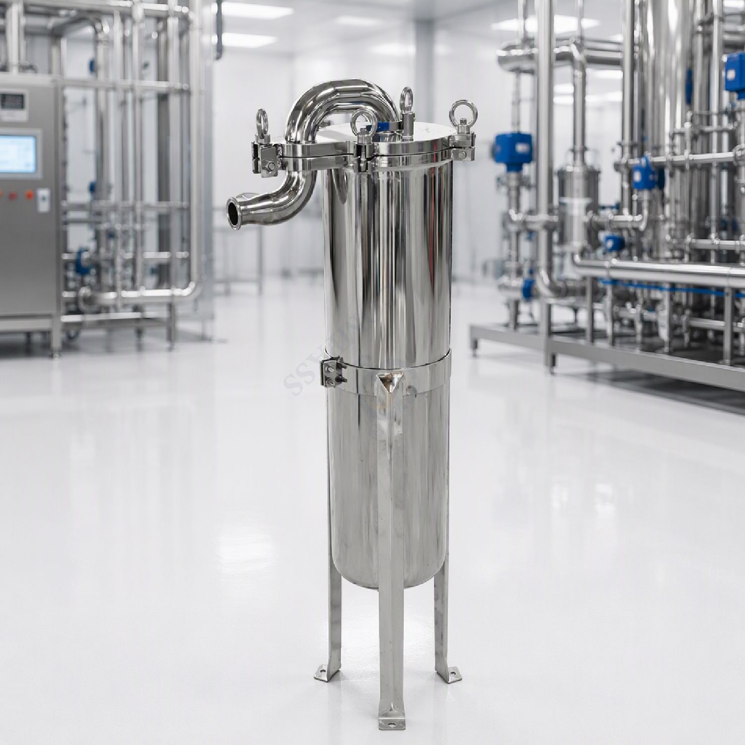 200um 4000L TC50.5MM SS304 Зеркально отполированные верхние рукавные фильтры входа для остатков хмеля