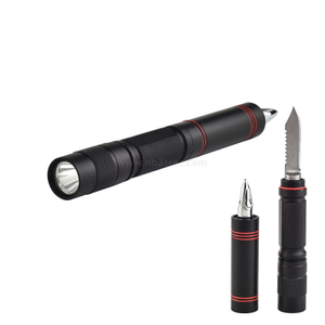 1 LED Aluminium Flashlight with Knife for Outdoors