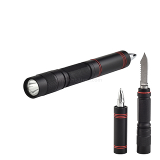 1 LED Aluminium Flashlight with Knife for Outdoors