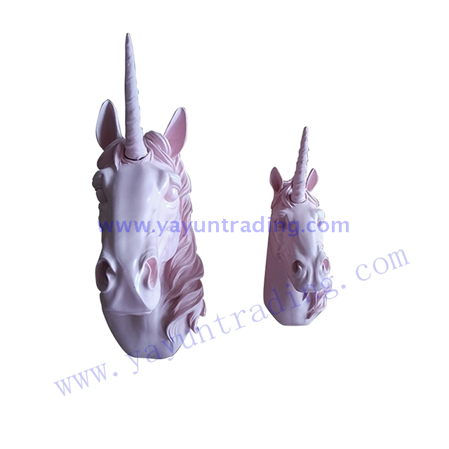 wall mounted resin unicorn head