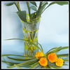 best selling Japanese Edo Kiriko yellow glass flower vase