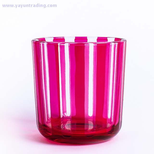 pink glass candle jar5