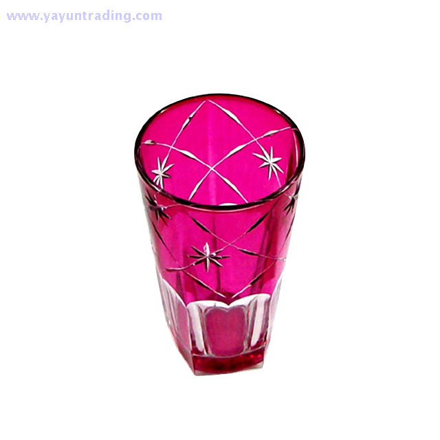 unique design and high quality hand cut glass tumbler for party