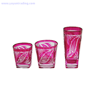 2019 modern style colorful drinking glass cup set of 3 