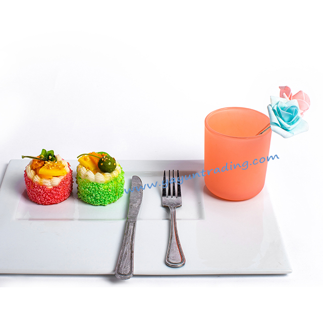 pink glass candle holder for decoration