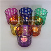 Australian style oval dot hand engraved cylinder glass candle jar