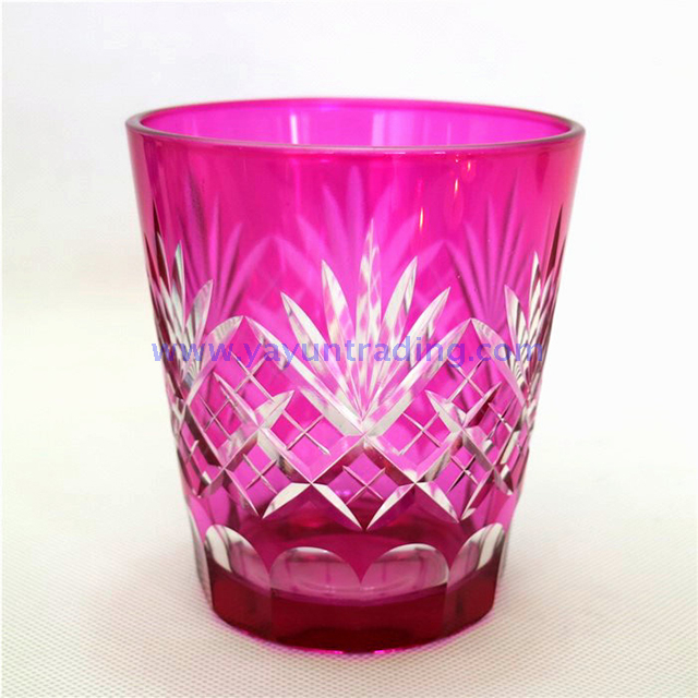pine apple embossed glass candle holder