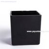 High Quality Square Shape Thick Matte Black Glass Candle Holder