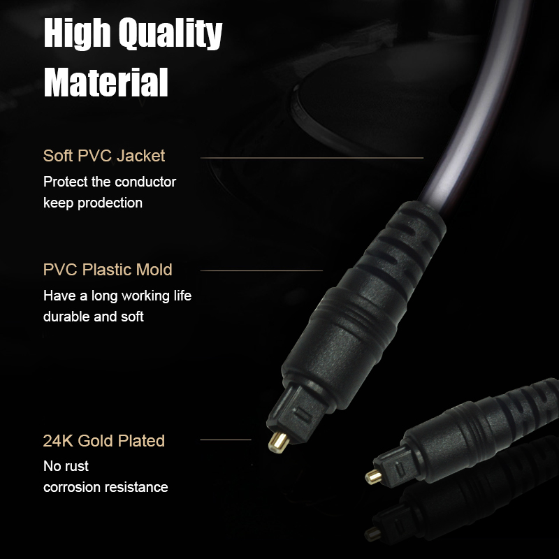 Cable de fibra óptica digital de un solo núcleo de audio