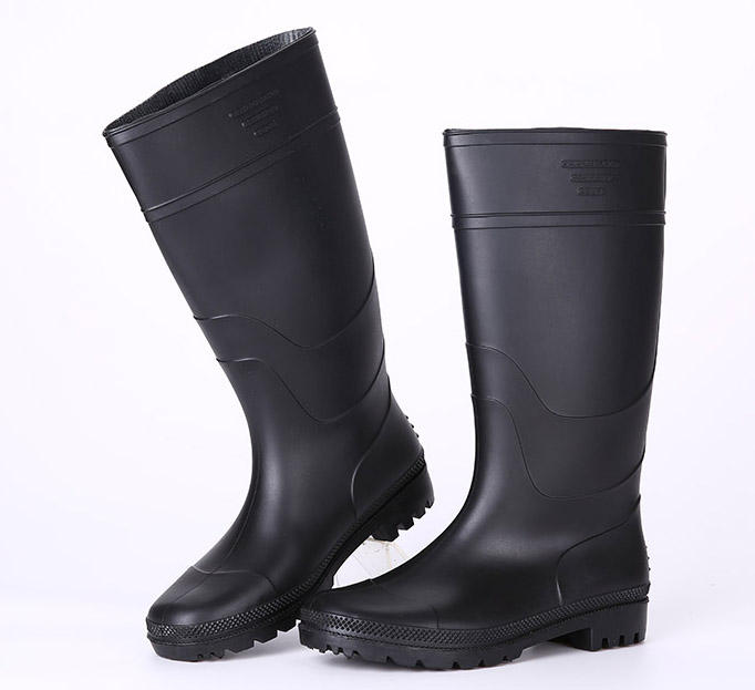 Light duty black cheap rain boots for men