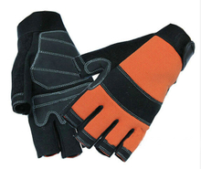 Fingerless Auto Mechanic Gloves Synthetic Leather