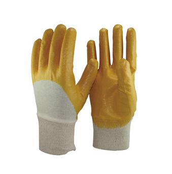interlock liner 3/4 coated nitrile glove