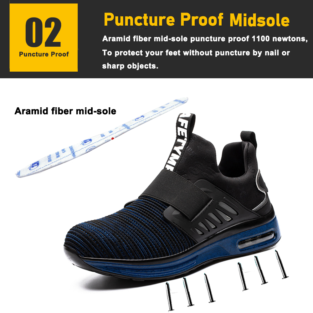 Light Weight Soft Sport Safety Shoes Steel Toe