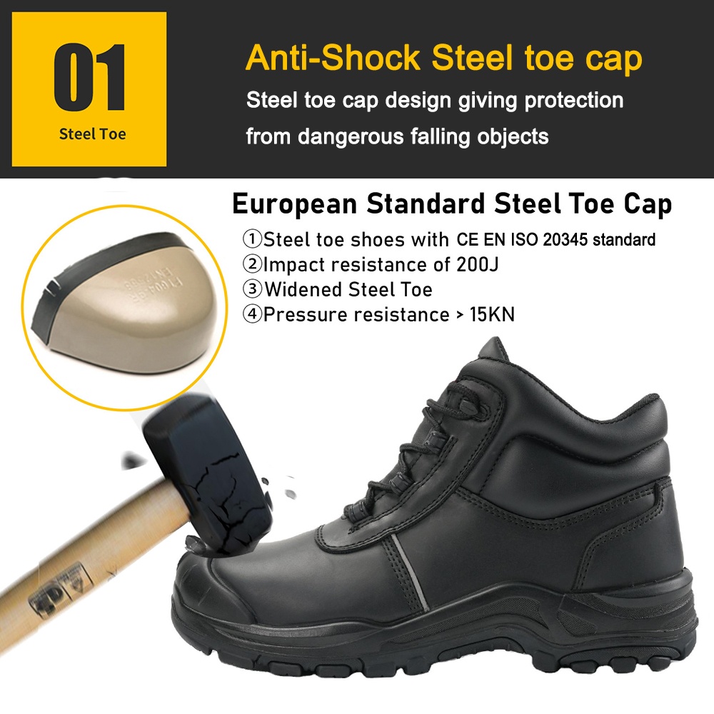 CE S3 Steel Toe Leather Safety Shoes for Women