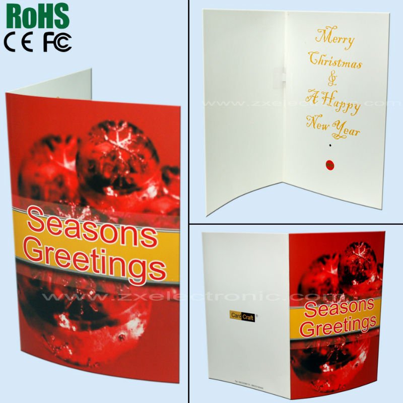 Promotional voice recording greeting card