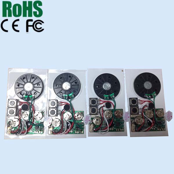 Recordable music light sensor sound modules for postcard sound chip