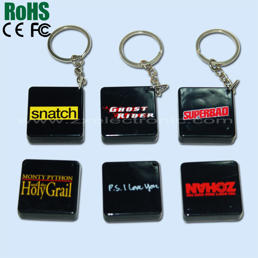 Custom sound effect keychain with recordable sound