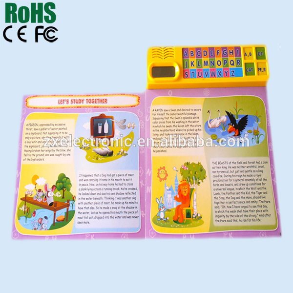 Children push button sound books with music effects