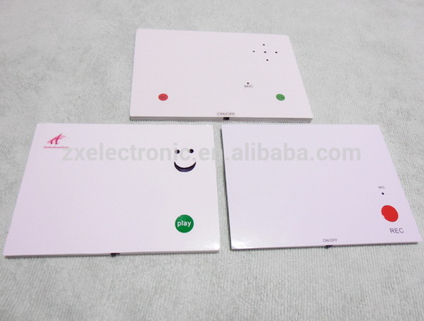 Recordable music light sensor sound modules for postcard sound chip