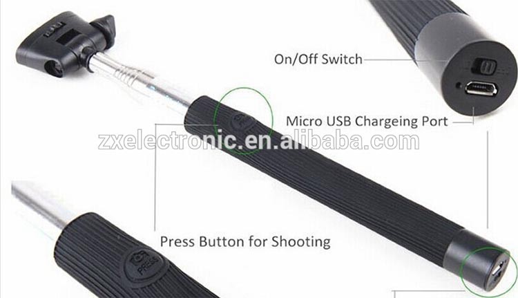 Blue tooth electric selfie stick for windows phone
