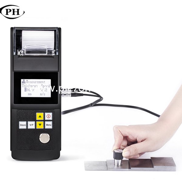Medidor de espesor de metal ultrasónico de mano impresora térmica incorporada