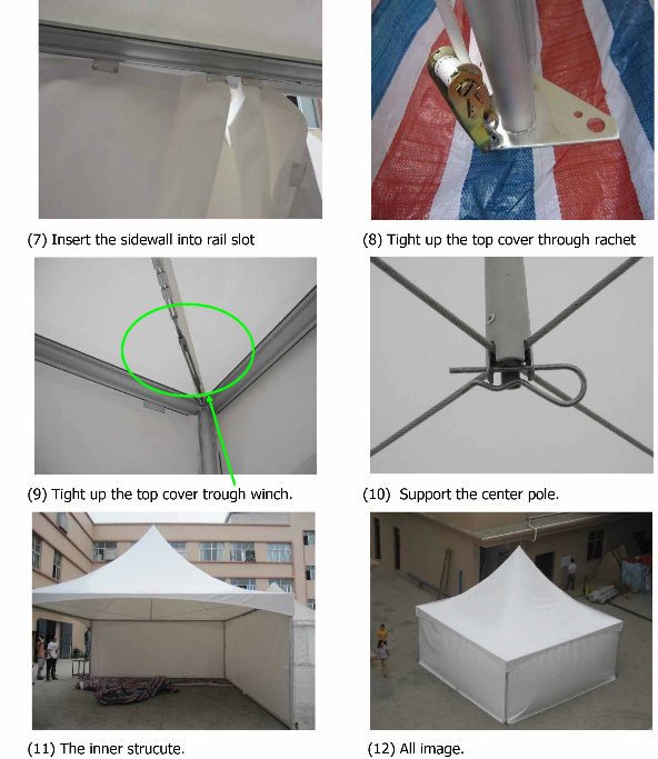 20X20' открытый алюминиевый шатер с высоким пиком, пружинная верхняя палатка для продажи