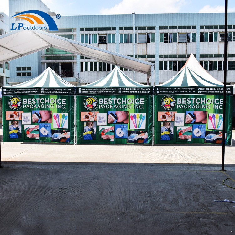 Tienda de campaña de aluminio personalizada con dosel publicitario de 3x3m para feria profesional