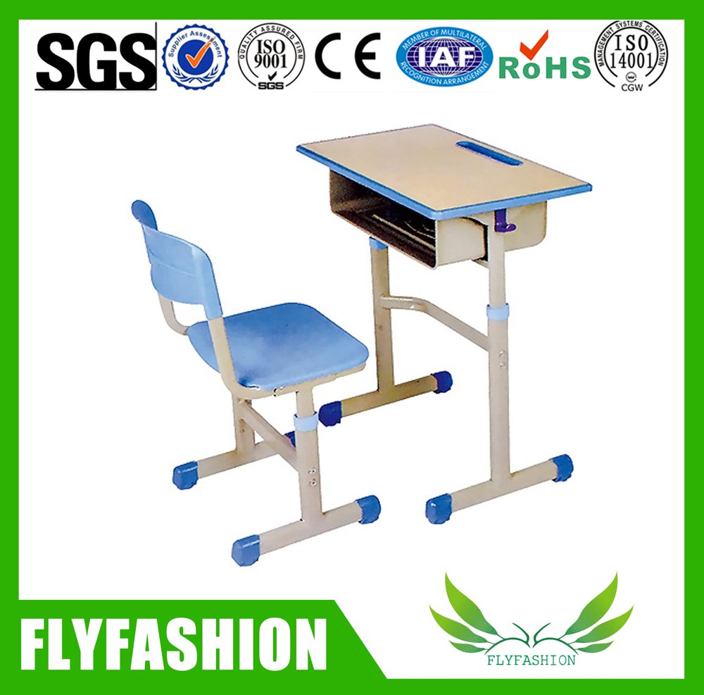 Height adjustable school classroom furniture desk and chair set for students (SF-32S)