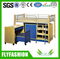 Flat ladder single student bunk bed with desk and wardrobe BD-12