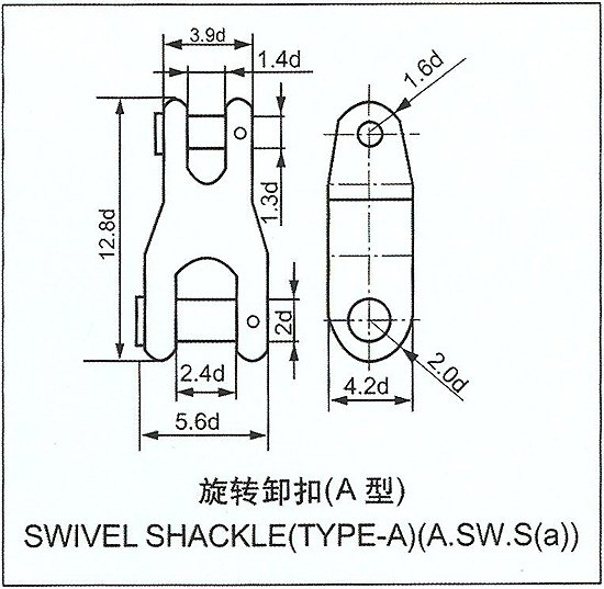 SWIVEL SHACKLE(TYPE-A)(A.SE.S(a))