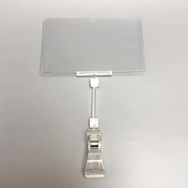 Tube Clip Sleeved Sign Holder POP Clip Card PS08