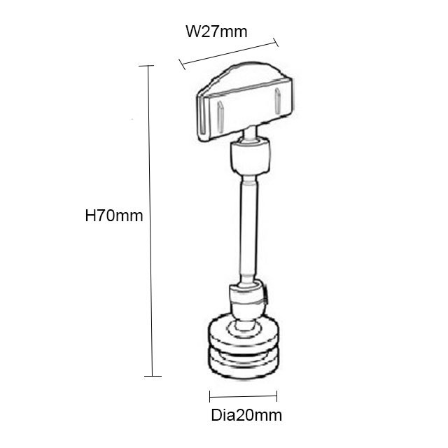 Magnetic Sign Holder With Stem PS03M-CL