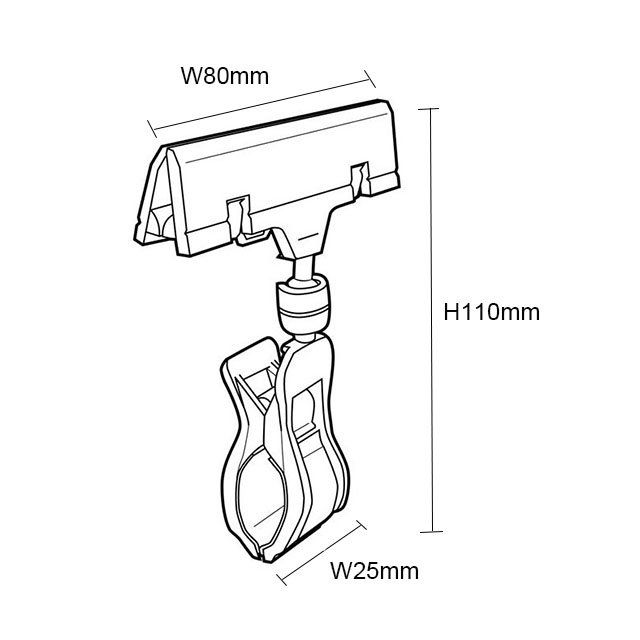 Clip On Sign Holder Clear PS06