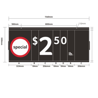 Customed Large Sprial Sign Board Kit W1160mmXH500mm.